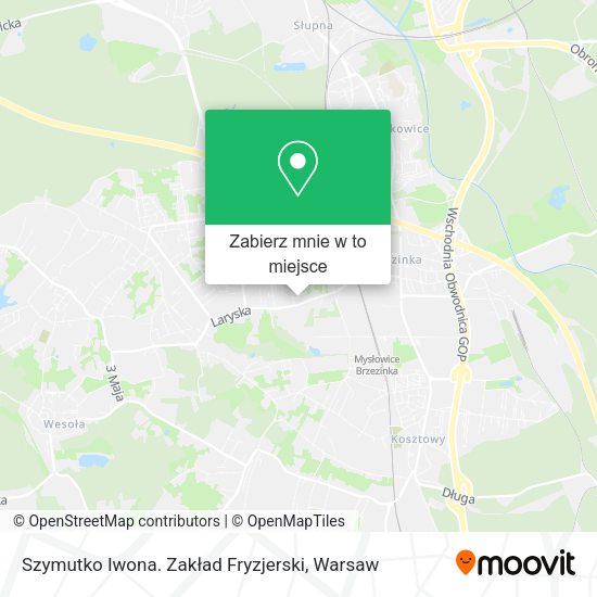 Mapa Szymutko Iwona. Zakład Fryzjerski