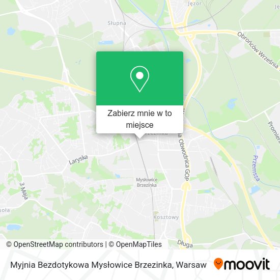 Mapa Myjnia Bezdotykowa Mysłowice Brzezinka