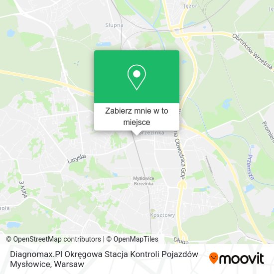 Mapa Diagnomax.Pl Okręgowa Stacja Kontroli Pojazdów Mysłowice