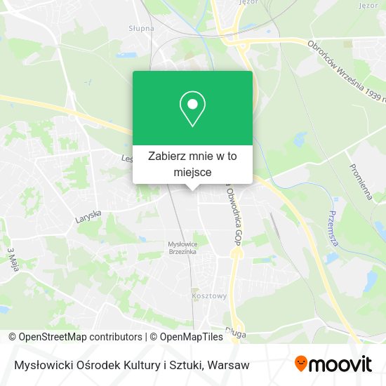 Mapa Mysłowicki Ośrodek Kultury i Sztuki