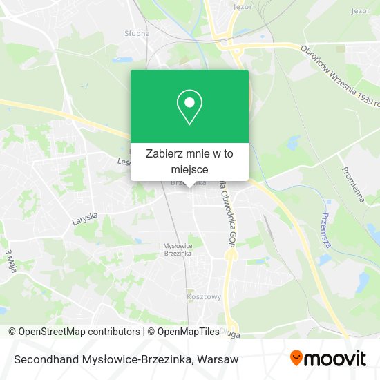 Mapa Secondhand Mysłowice-Brzezinka