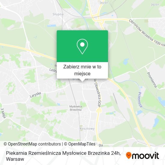 Mapa Piekarnia Rzemieślnicza Mysłowice Brzezinka 24h