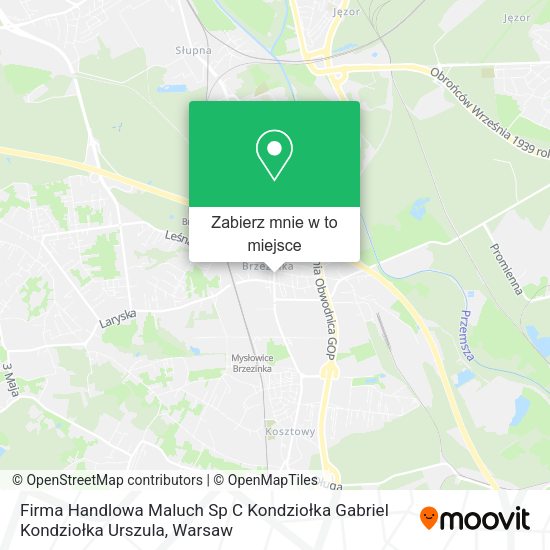 Mapa Firma Handlowa Maluch Sp C Kondziołka Gabriel Kondziołka Urszula