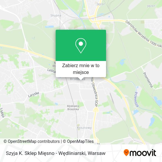 Mapa Szyja K. Sklep Mięsno - Wędliniarski