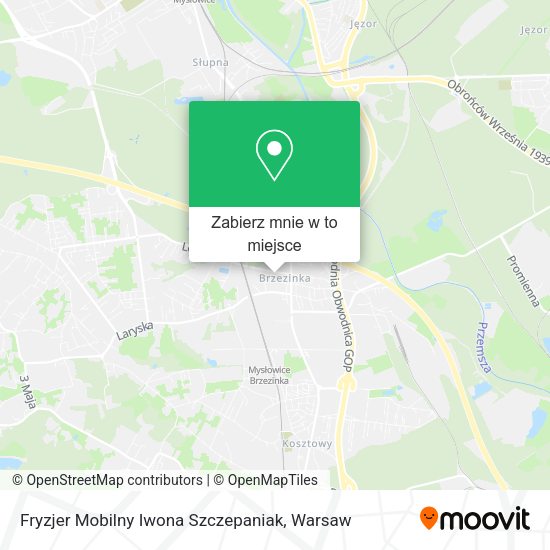 Mapa Fryzjer Mobilny Iwona Szczepaniak