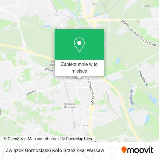 Mapa Związek Górnośląski Koło Brzezinka