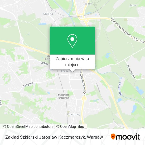 Mapa Zakład Szklarski Jarosław Kaczmarczyk