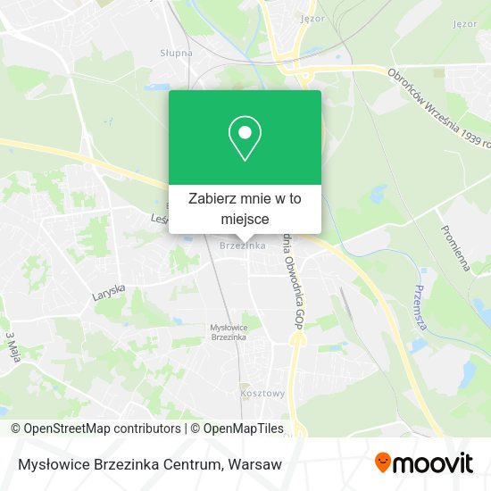 Mapa Mysłowice Brzezinka Centrum