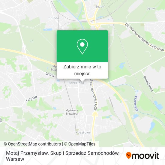 Mapa Motaj Przemysław. Skup i Sprzedaż Samochodów