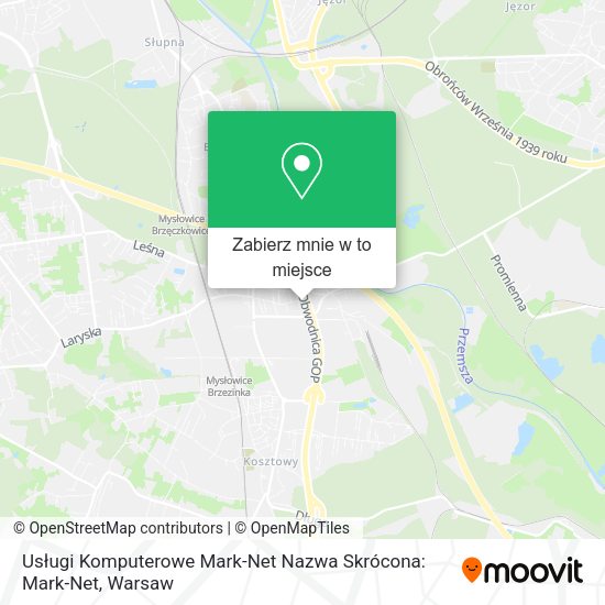 Mapa Usługi Komputerowe Mark-Net Nazwa Skrócona: Mark-Net