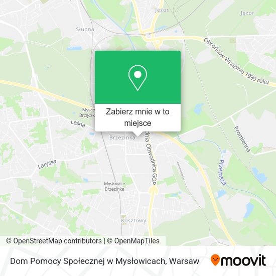 Mapa Dom Pomocy Społecznej w Mysłowicach