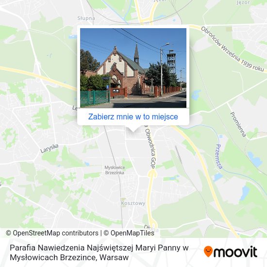 Mapa Parafia Nawiedzenia Najświętszej Maryi Panny w Mysłowicach Brzezince