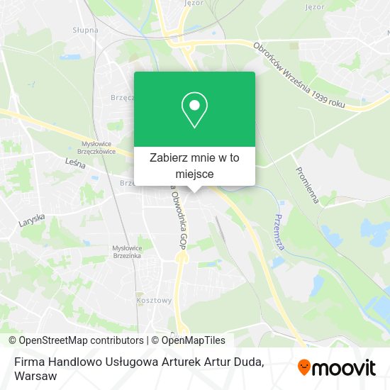 Mapa Firma Handlowo Usługowa Arturek Artur Duda