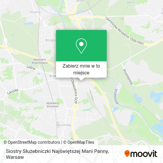 Mapa Siostry Służebniczki Najświętszej Marii Panny