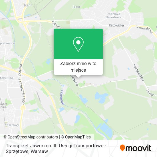 Mapa Transprzęt Jaworzno III. Usługi Transportowo - Sprzętowe