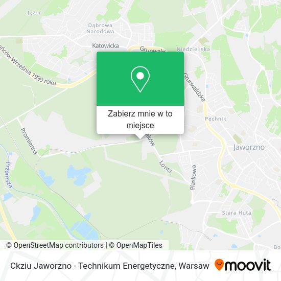 Mapa Ckziu Jaworzno - Technikum Energetyczne