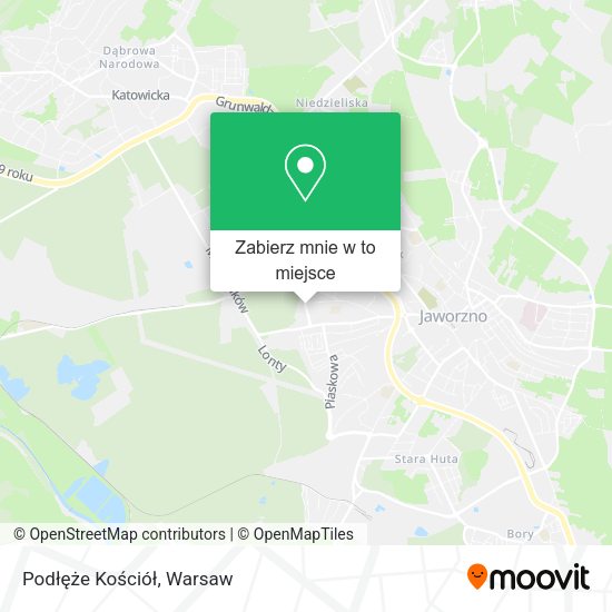 Mapa Podłęże Kościół