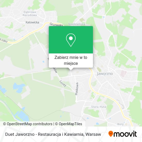 Mapa Duet Jaworzno - Restauracja i Kawiarnia