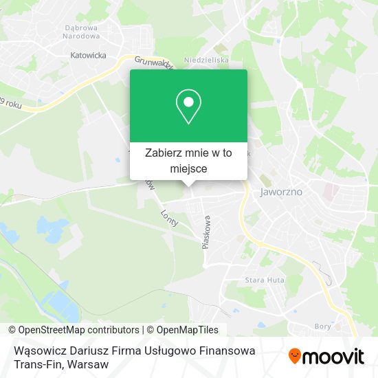 Mapa Wąsowicz Dariusz Firma Usługowo Finansowa Trans-Fin