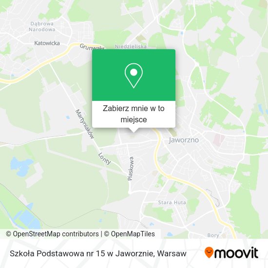 Mapa Szkoła Podstawowa nr 15 w Jaworznie