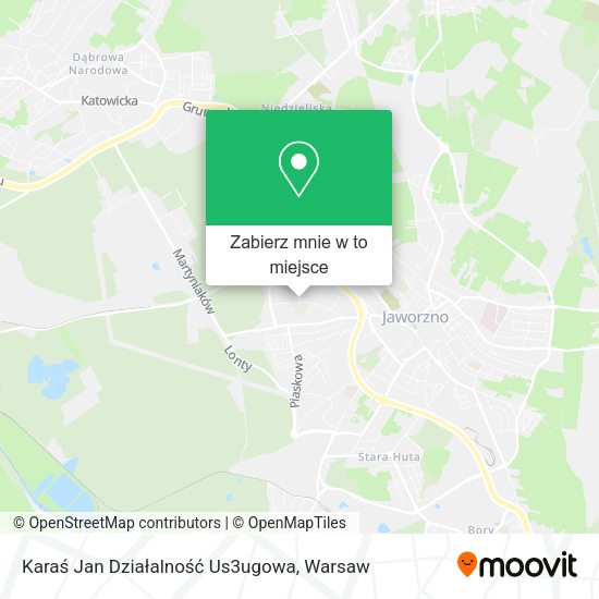 Mapa Karaś Jan Działalność Us3ugowa