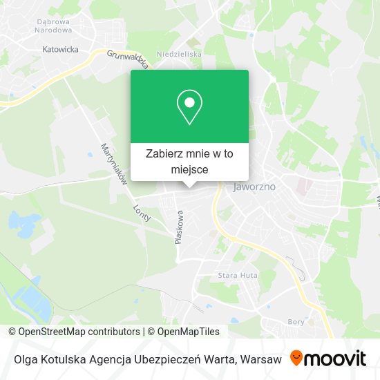 Mapa Olga Kotulska Agencja Ubezpieczeń Warta