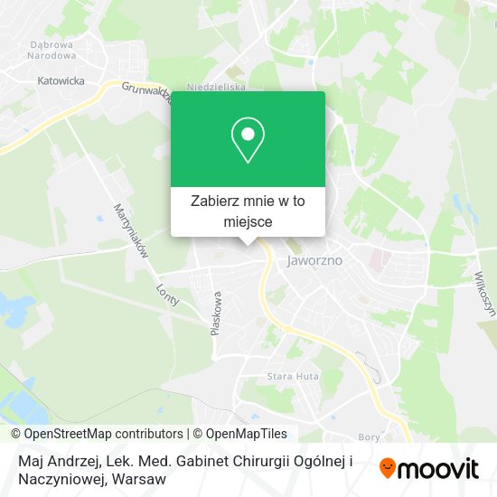 Mapa Maj Andrzej, Lek. Med. Gabinet Chirurgii Ogólnej i Naczyniowej