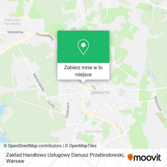 Mapa Zakład Handlowo Usługowy Dariusz Przebindowski