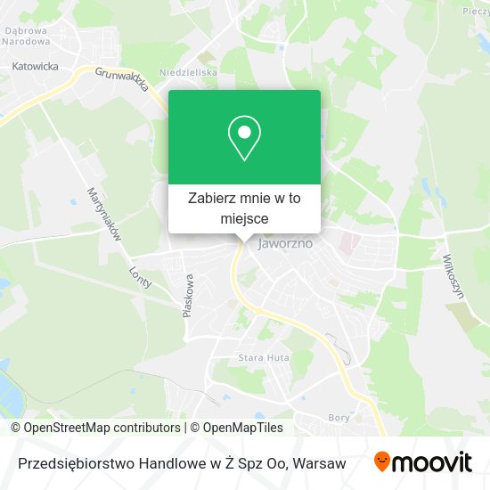 Mapa Przedsiębiorstwo Handlowe w Ż Spz Oo