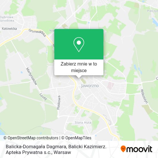 Mapa Balicka-Domagała Dagmara, Balicki Kazimierz. Apteka Prywatna s.c.