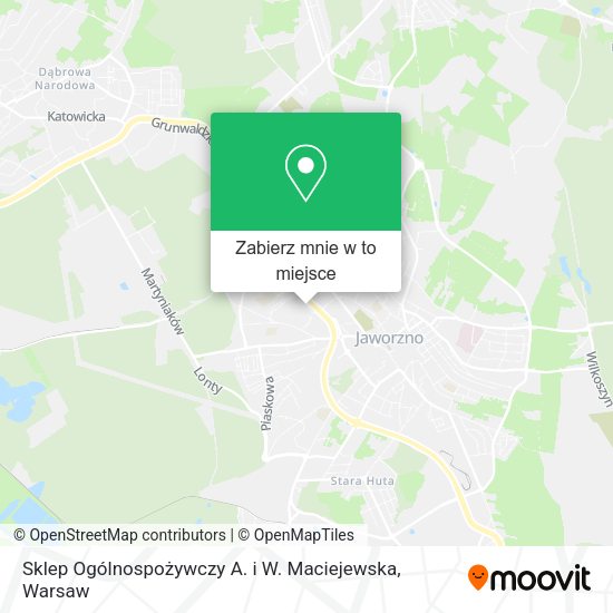 Mapa Sklep Ogólnospożywczy A. i W. Maciejewska