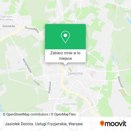 Mapa Jasiołek Dorota. Usługi Fryzjerskie