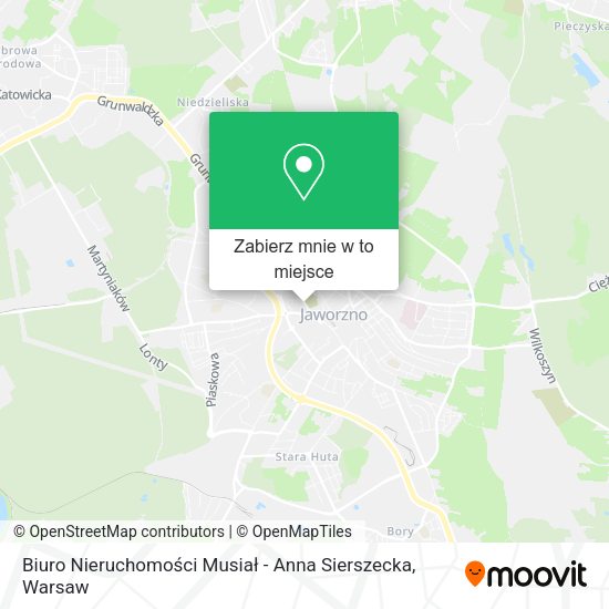 Mapa Biuro Nieruchomości Musiał - Anna Sierszecka