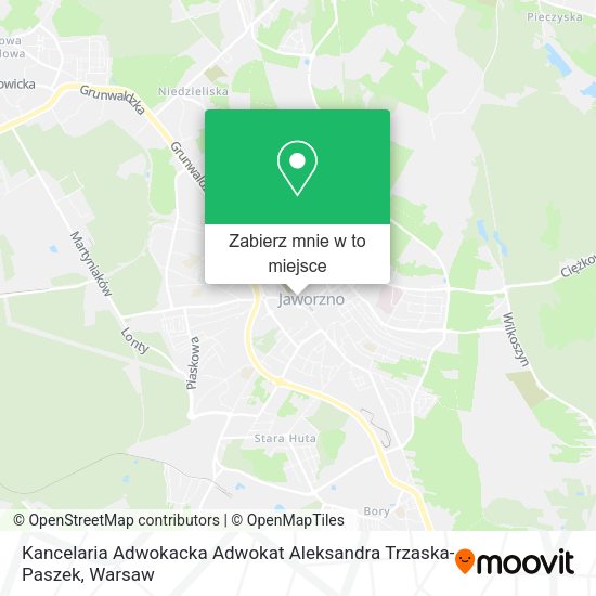 Mapa Kancelaria Adwokacka Adwokat Aleksandra Trzaska-Paszek