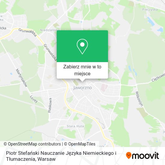 Mapa Piotr Stefański Nauczanie Języka Niemieckiego i Tłumaczenia