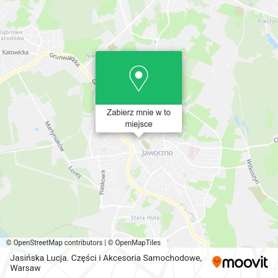 Mapa Jasińska Lucja. Części i Akcesoria Samochodowe