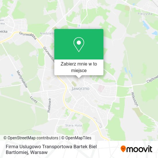 Mapa Firma Uslugowo Transportowa Bartek Biel Bartlomiej