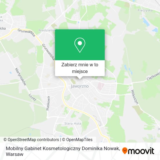 Mapa Mobilny Gabinet Kosmetologiczny Dominika Nowak