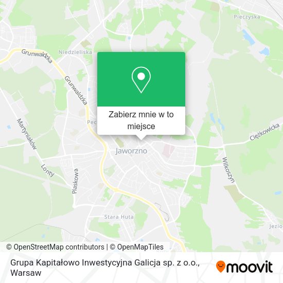 Mapa Grupa Kapitałowo Inwestycyjna Galicja sp. z o.o.