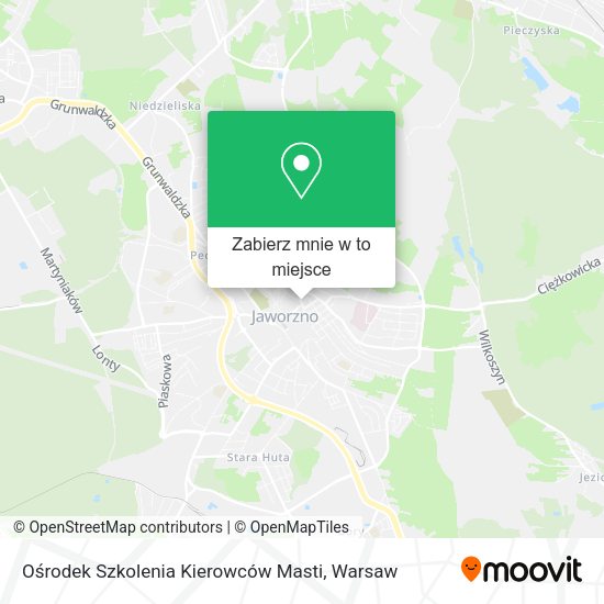 Mapa Ośrodek Szkolenia Kierowców Masti