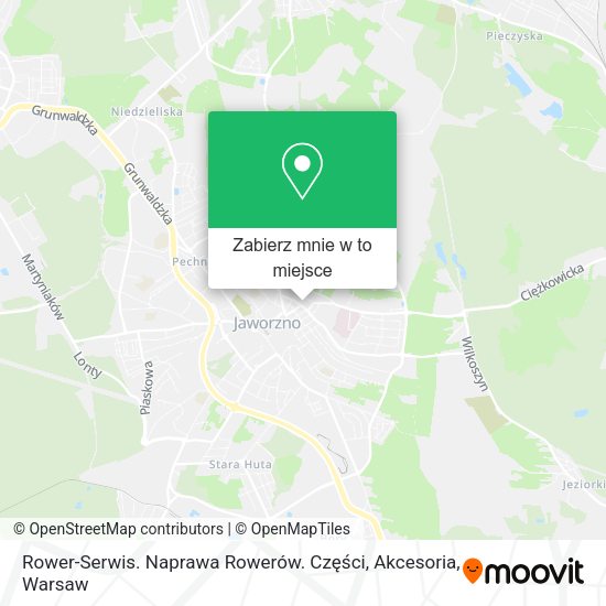 Mapa Rower-Serwis. Naprawa Rowerów. Części, Akcesoria