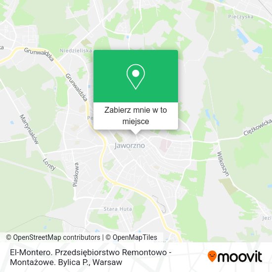 Mapa El-Montero. Przedsiębiorstwo Remontowo - Montażowe. Bylica P.