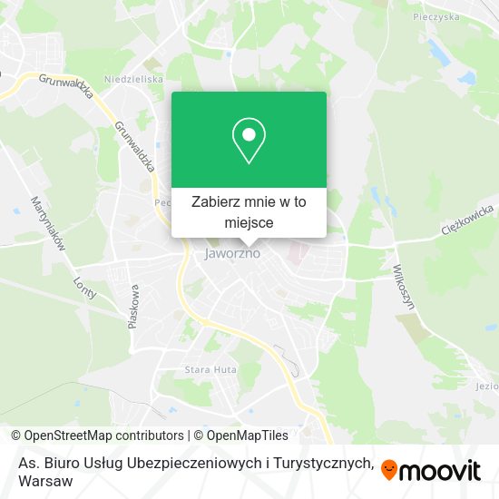 Mapa As. Biuro Usług Ubezpieczeniowych i Turystycznych