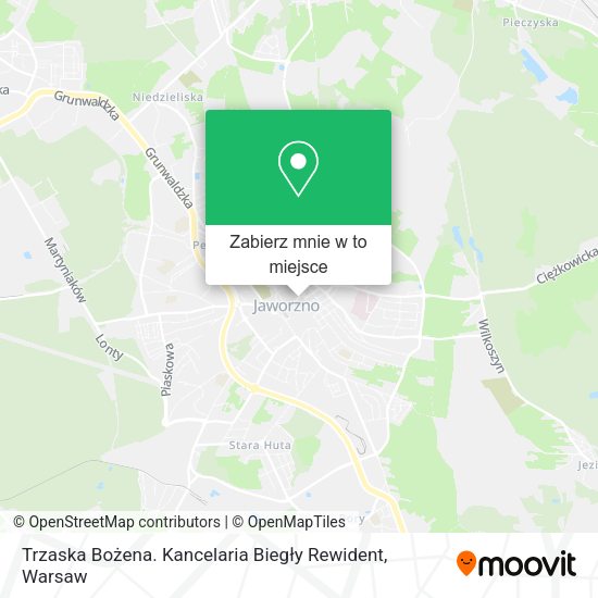 Mapa Trzaska Bożena. Kancelaria Biegły Rewident