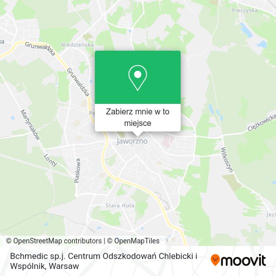 Mapa Bchmedic sp.j. Centrum Odszkodowań Chlebicki i Wspólnik