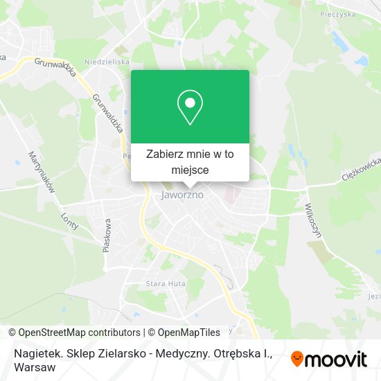 Mapa Nagietek. Sklep Zielarsko - Medyczny. Otrębska I.