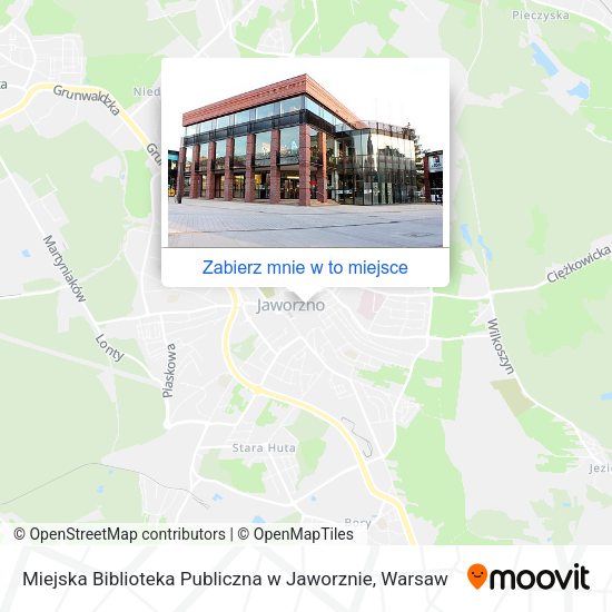 Mapa Miejska Biblioteka Publiczna w Jaworznie