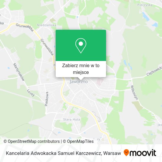 Mapa Kancelaria Adwokacka Samuel Karczewicz