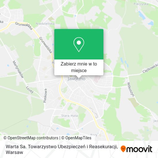 Mapa Warta Sa. Towarzystwo Ubezpieczeń i Reasekuracji