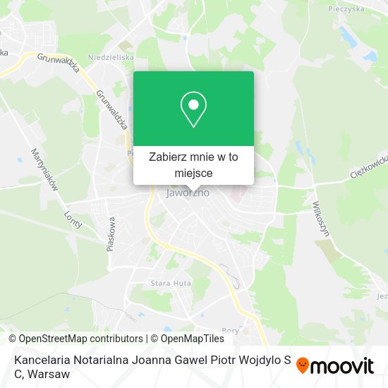 Mapa Kancelaria Notarialna Joanna Gawel Piotr Wojdylo S C